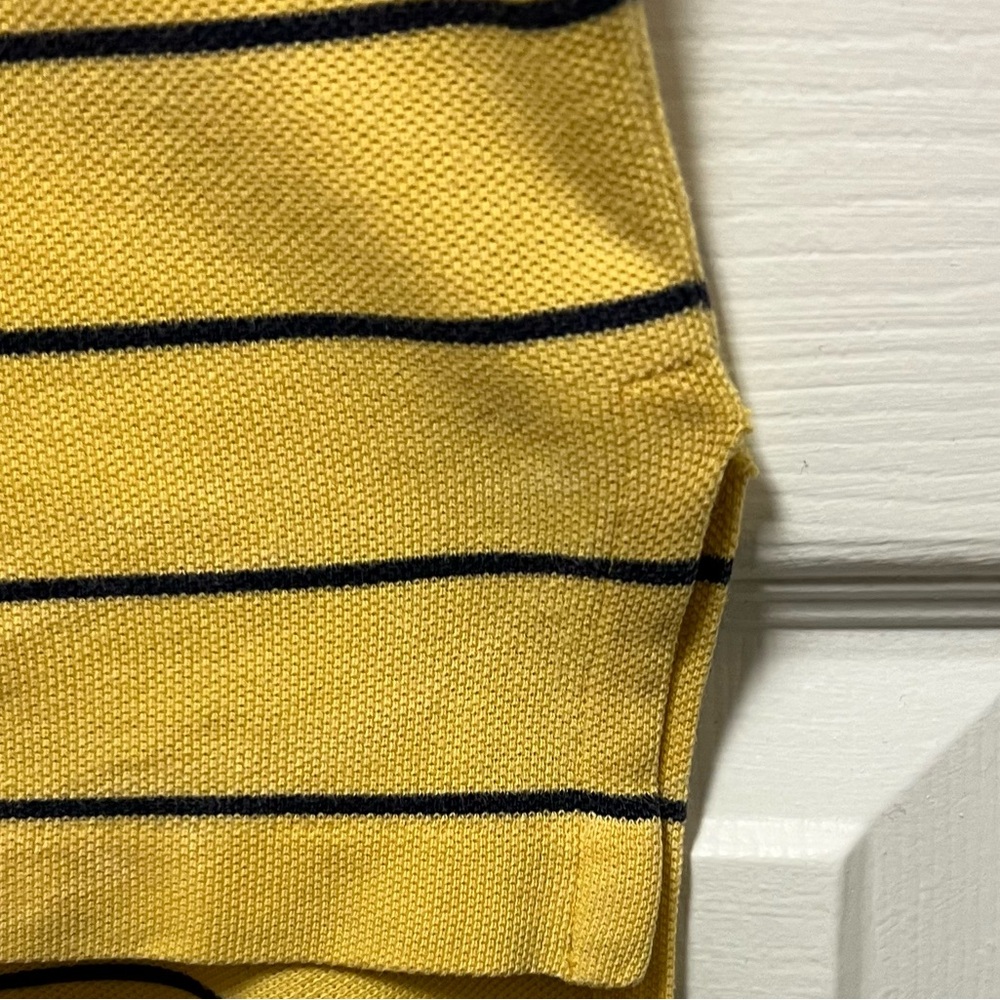 Polo by Ralph Lauren Yellow and Navy Striped Polo Shirt - Picture 7 of 13